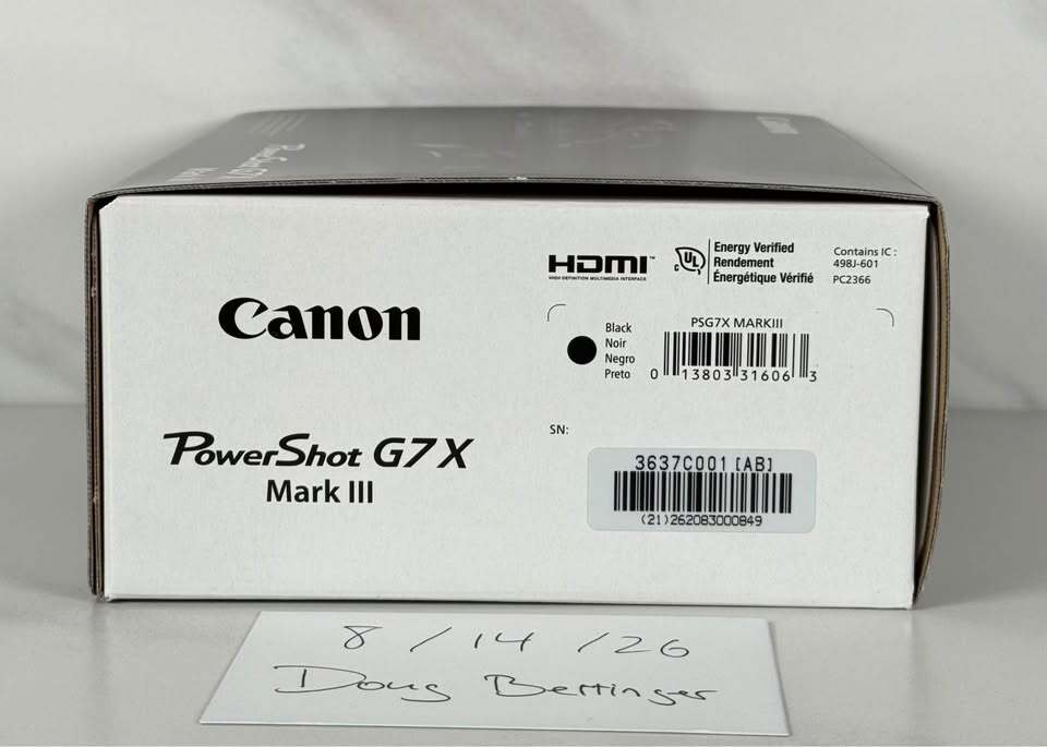 Canon G7X Mark III Camera