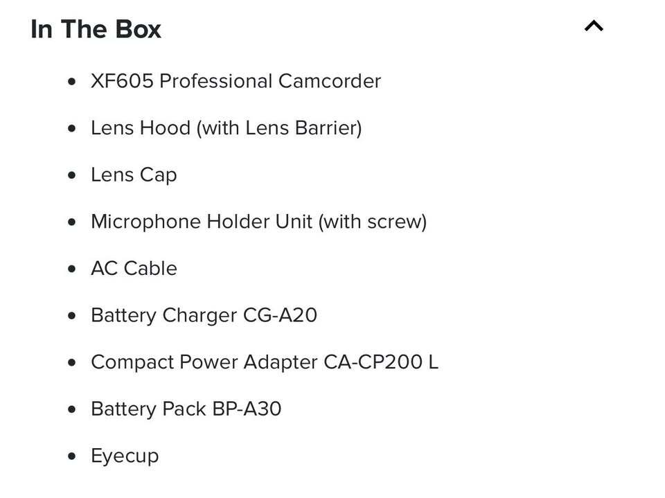 Canon XF605 UHD 4K HDR Pro Camcorder